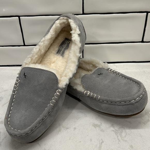 Koolaburra by UGG Lezly Wild Dove Gray Womens Suede Faux Fur Moccasin Slippers - Picture 14 of 16